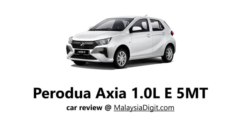 Perodua Axia 1.0L E 5MT car review