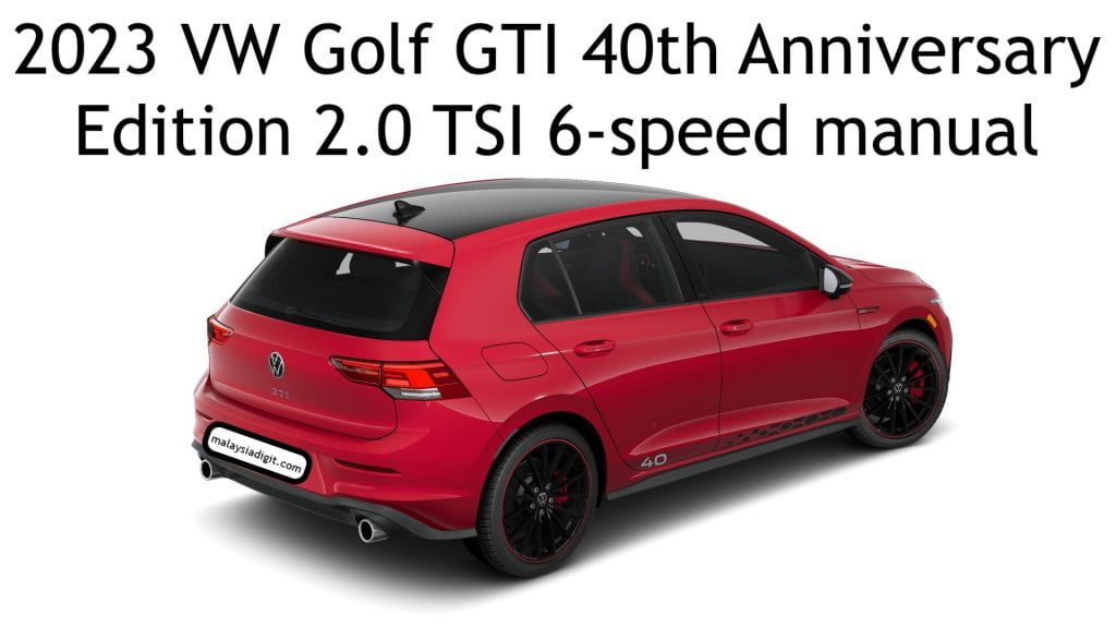 2023 VW Golf GTI 40th Anniversary Edition 2.0 TSI 6-speed manual