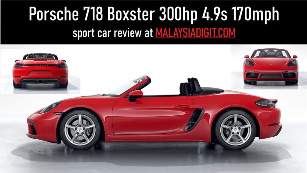 Porsche 718 Boxster 300hp 4.9s 170mph sport car review