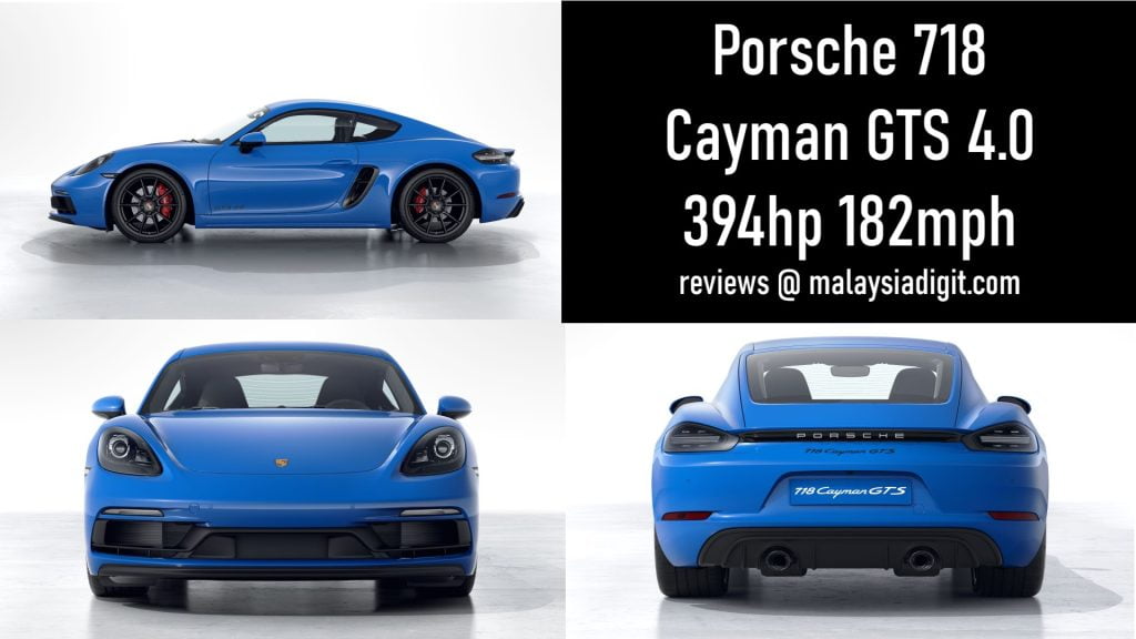 Porsche 718 Cayman GTS 4.0 394hp 182mph reviews