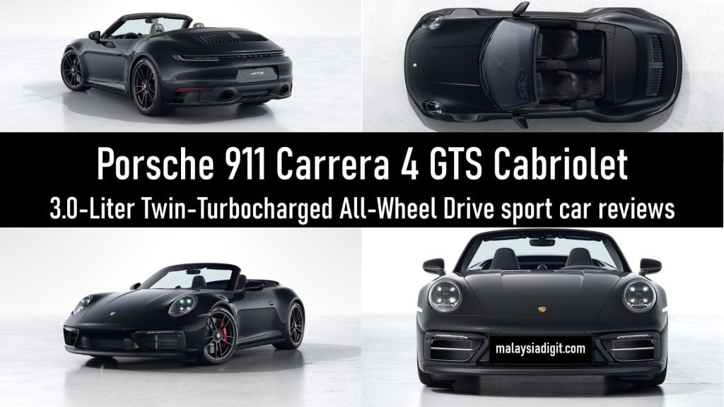 Porsche 911 Carrera 4 GTS Cabriolet 3.0-Liter Twin-Turbocharged Boxer 6 All-Wheel Drive sport car reviews