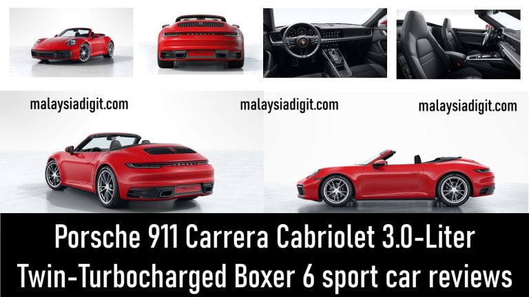 Porsche 911 Carrera Cabriolet 3.0-Liter Twin-Turbocharged Boxer 6 sport car reviews