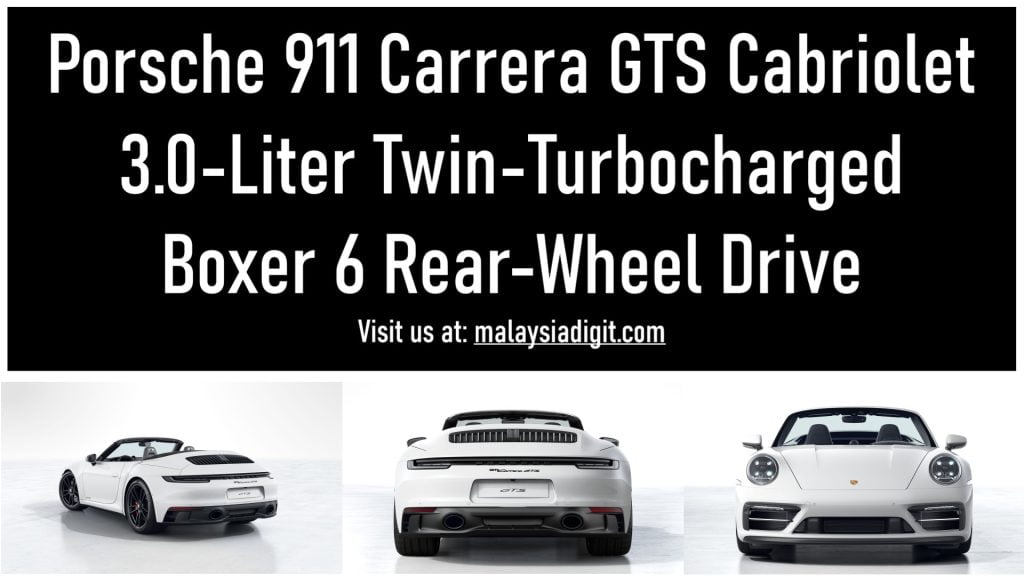 Porsche 911 Carrera GTS Cabriolet 3.0-Liter Twin-Turbocharged Boxer 6 Rear-Wheel Drive