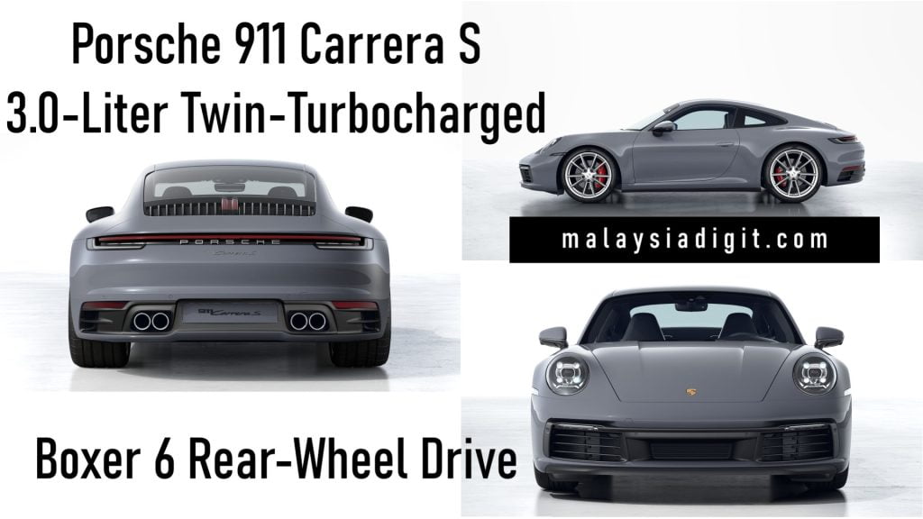 Porsche 911 Carrera S 3.0-Liter Twin-Turbocharged Boxer 6 Rear-Wheel Drive