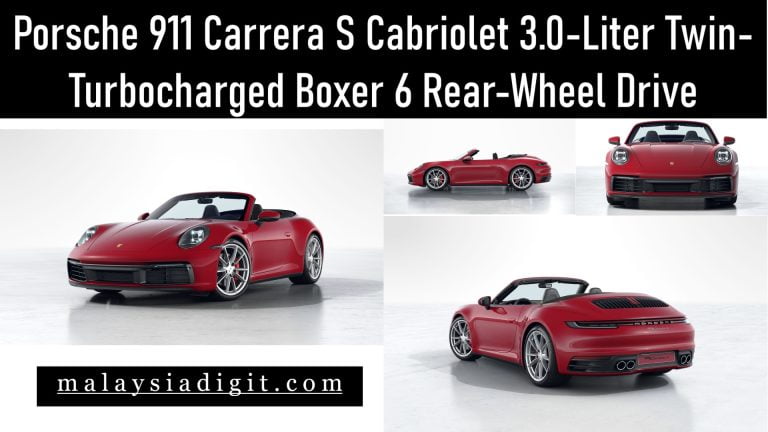 Porsche 911 Carrera S Cabriolet 3.0-Liter Twin-Turbocharged Boxer 6 Rear-Wheel Drive