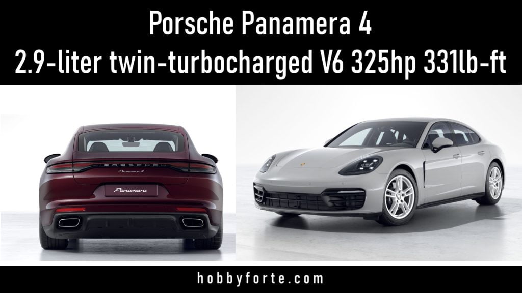 Porsche Panamera 4 2.9-liter twin-turbocharged V6 325hp 331lb-ft