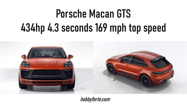 Porsche Macan GTS 434hp 4.3 seconds 169 mph top speed