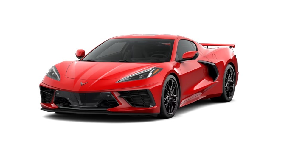 2027 Chevrolet Corvette Stingray red sports car front view
